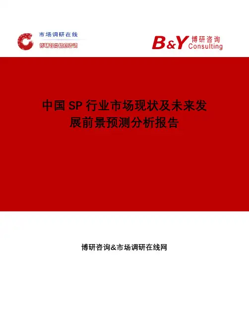 中国SP行业市场现状及未来发展前景预测分析报告