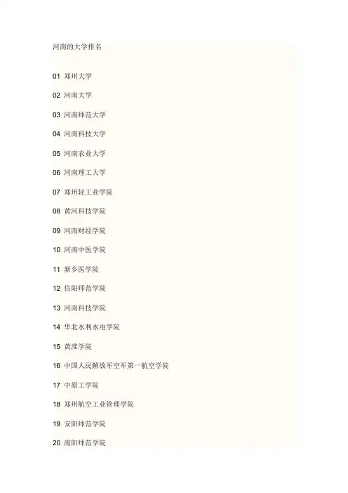河南大学排名