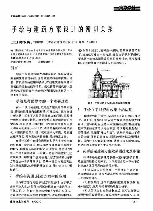 手绘与建筑方案设计的密切关系