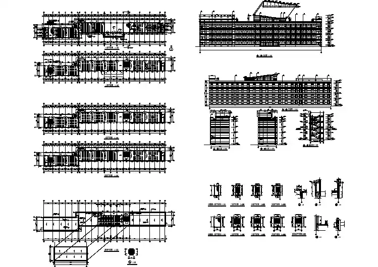 某中学教学楼cad建筑结构施工图纸