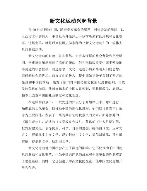 新文化运动兴起背景(16页)