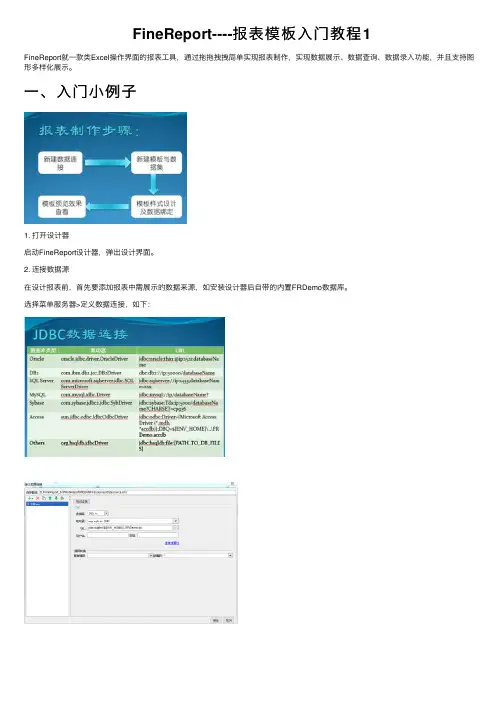 FineReport----报表模板入门教程1