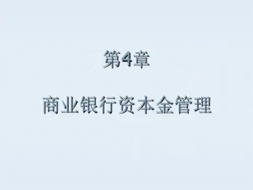 商业银行资本金管理培训课件(PPT 51页)