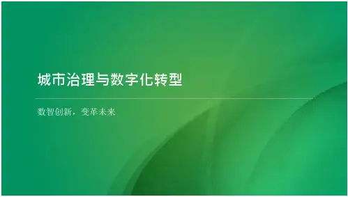 城市治理与数字化转型