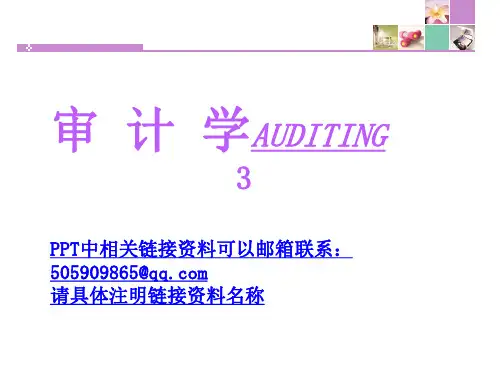 审计学3(含案例与例题,参考教材董小红版)