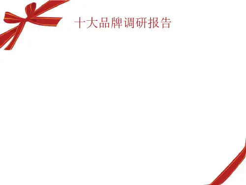 十大品牌调研