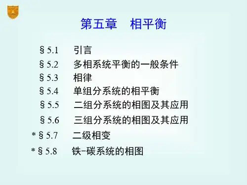 物理化学第五版南京大学傅献彩相平衡ppt课件