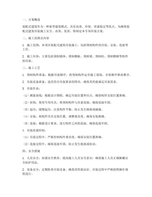 装配式专项吊装方案