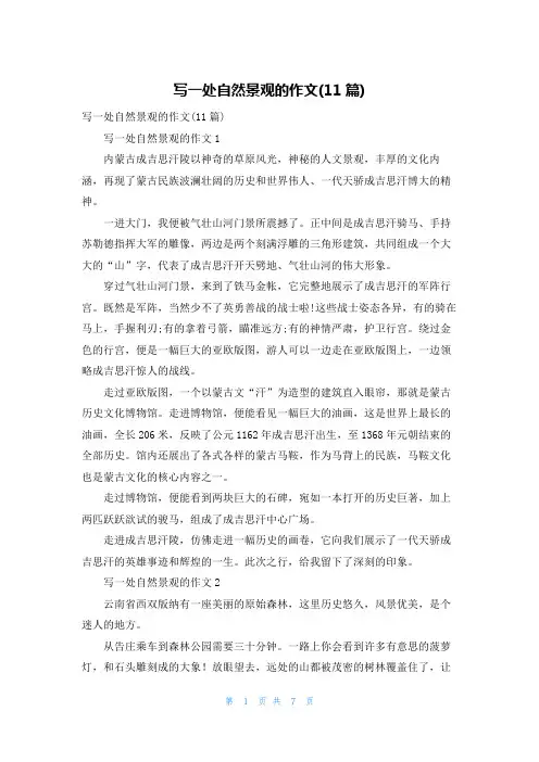 写一处自然景观的作文(11篇)