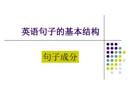 英语句子结构分析 (2)(2024版)
