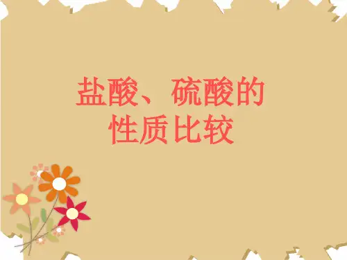盐酸、硫酸的性质比较