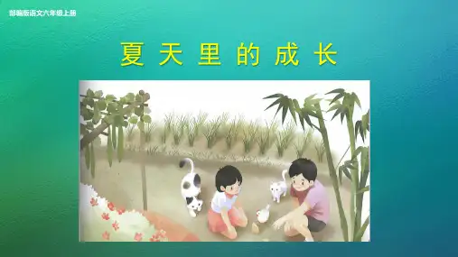 部编版语文六年级上册 《15夏天里的成长 》 ppt