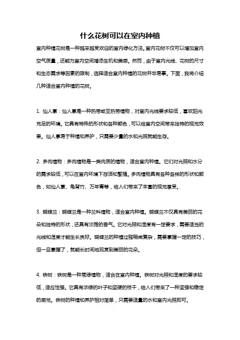 什么花树可以在室内种植