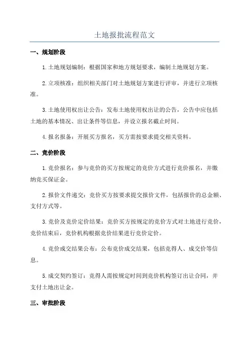 土地报批流程范文