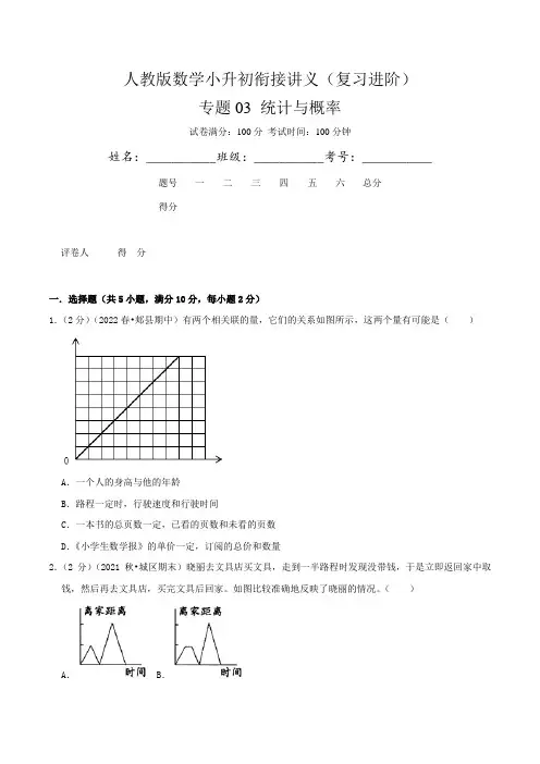 2024数学小升初《统计与概率》(原卷+解析)