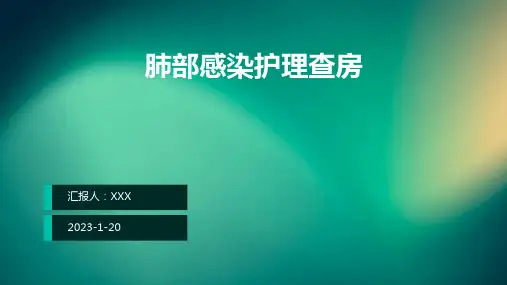 肺部感染护理查房ppt课件
