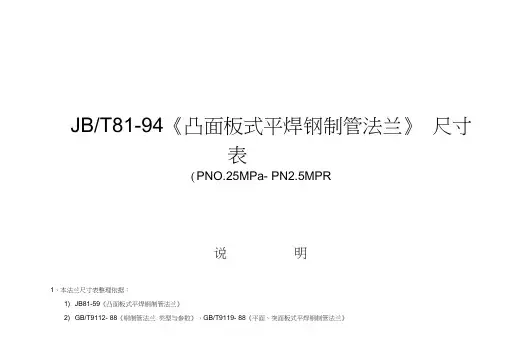 JB81_94法兰尺寸表全