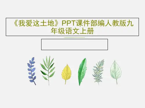 《我爱这土地》PPT课件部编人教版九年级语文上册24页PPT