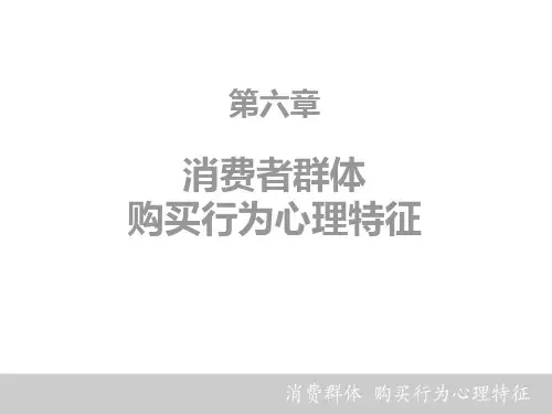 消费者群体和消费心理