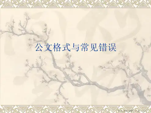 公文格式与常见错误PPT课件