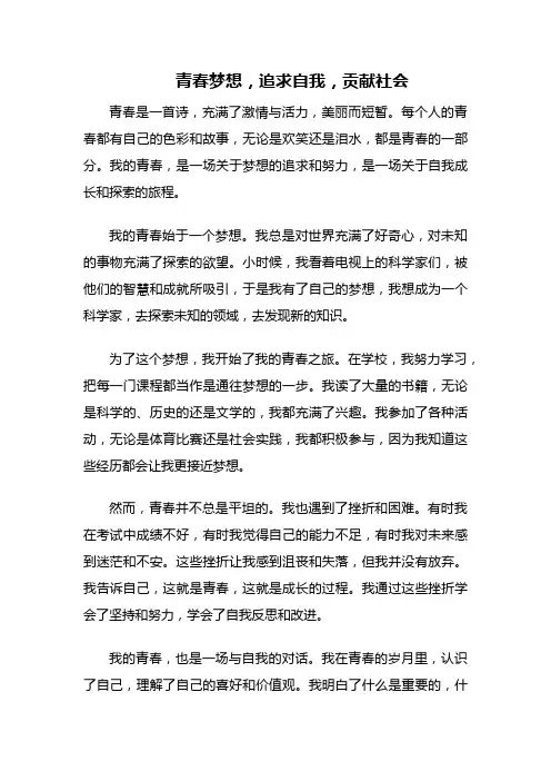 我的青春我的梦