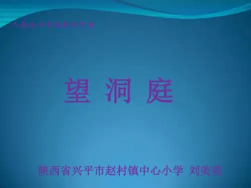 四年级下册语文《望洞庭》