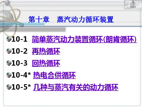 第十章 蒸汽动力循环装置