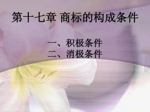 17 第十七章 商标的构成条件