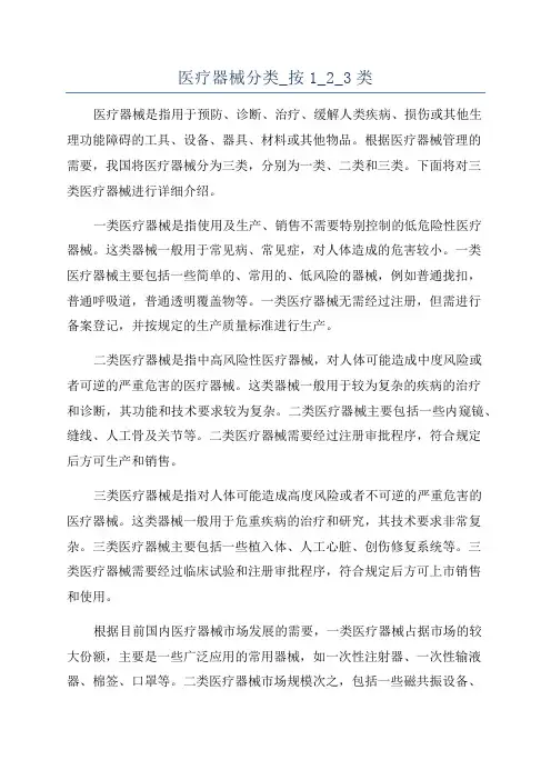 医疗器械分类_按1_2_3类