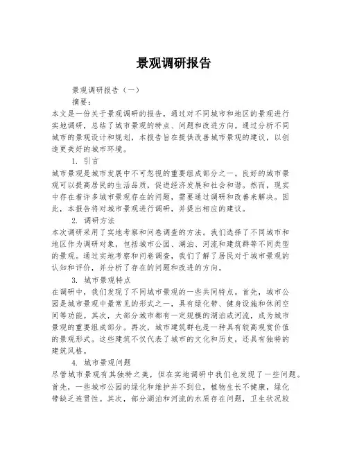 景观调研报告
