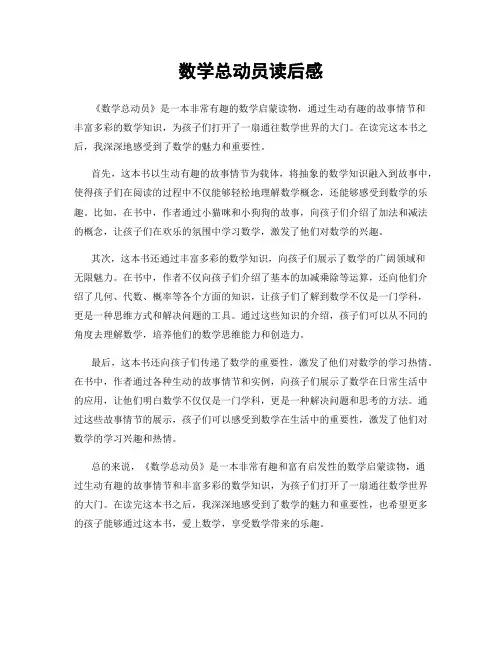 数学总动员读后感