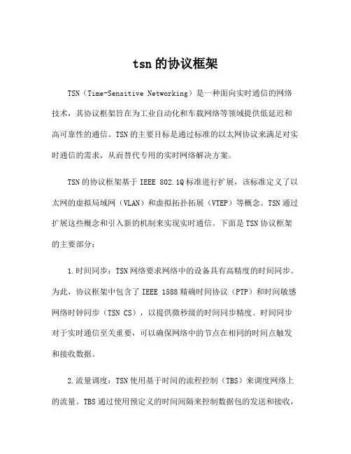 tsn的协议框架