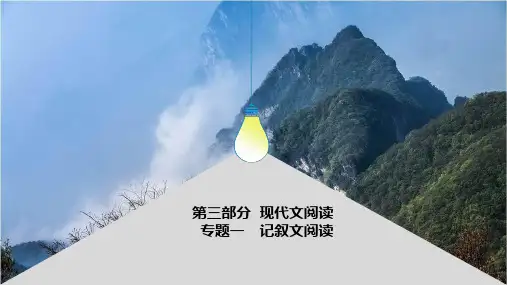 初中语文中考 名著阅读 记叙文阅读