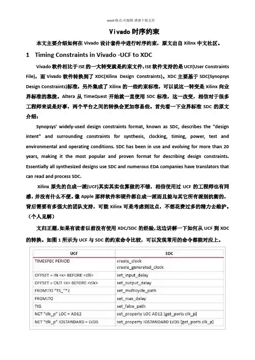 Vivado集成开发环境时序约束介绍