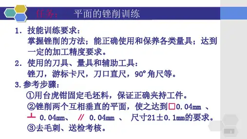平面锉削训练教案