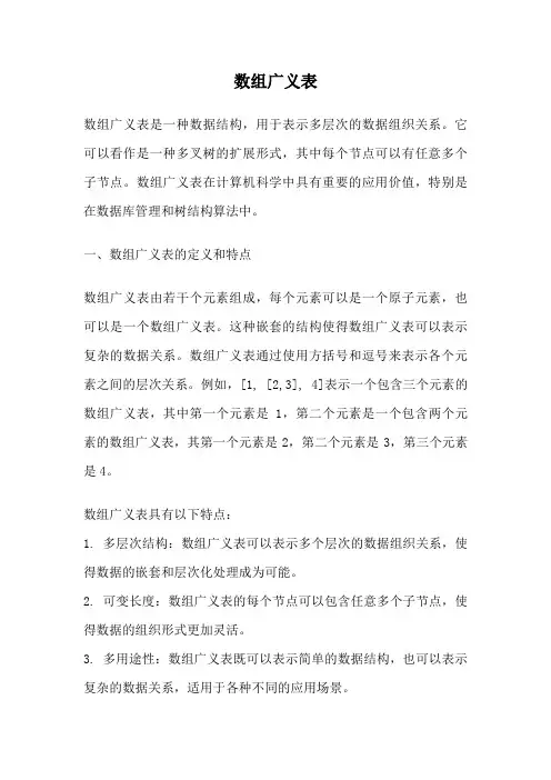 数组广义表
