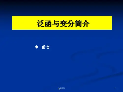 泛函与变分简介  ppt课件