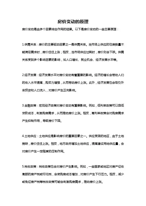 房价变动的原理
