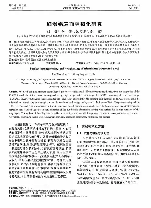 钢渗铝表面强韧化研究