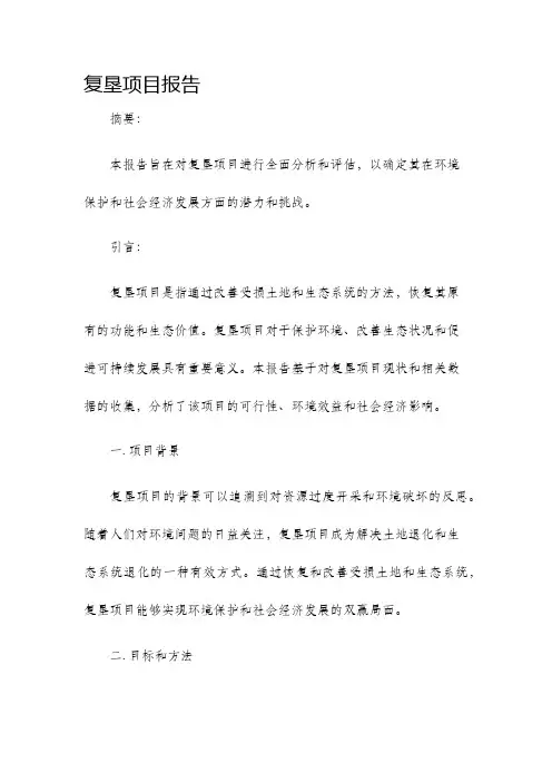 复垦项目报告