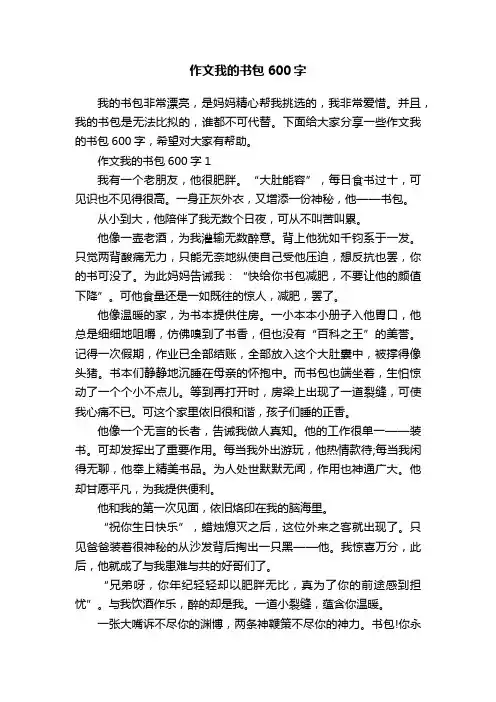 作文我的书包600字
