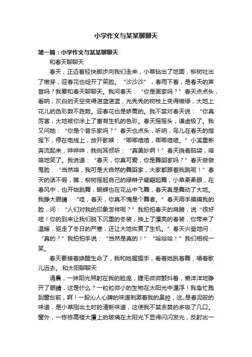 小学作文与某某聊聊天