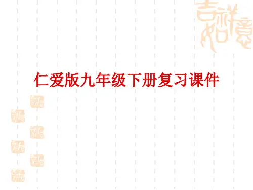 仁爱版九年级英语下册知识点复习课件