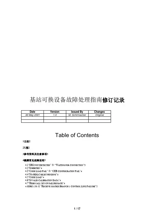 MOTO基站设备故障处理指南
