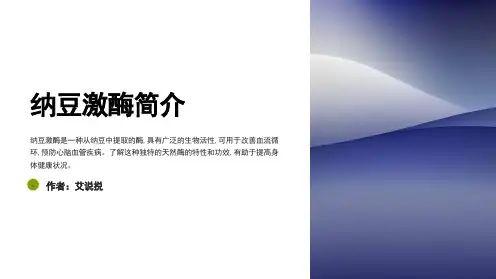 崔景贵讲解纳豆激酶