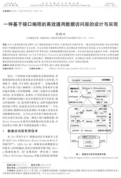 一种基于接口编程的高效通用数据访问层的设计与实现