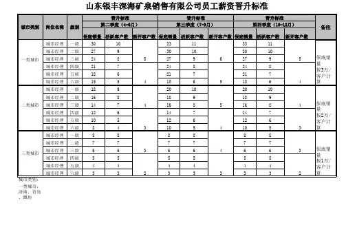 区域、城市经理晋升标准