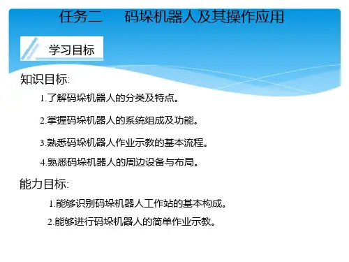码垛机器人及其操作应用——课件