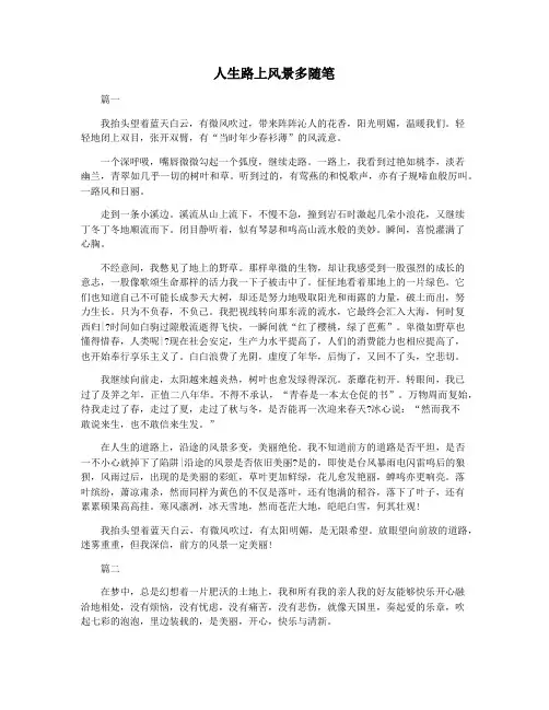 人生路上风景多随笔