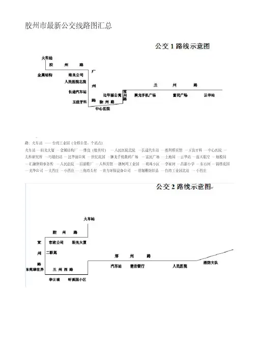 胶州市最新公交线路图汇总